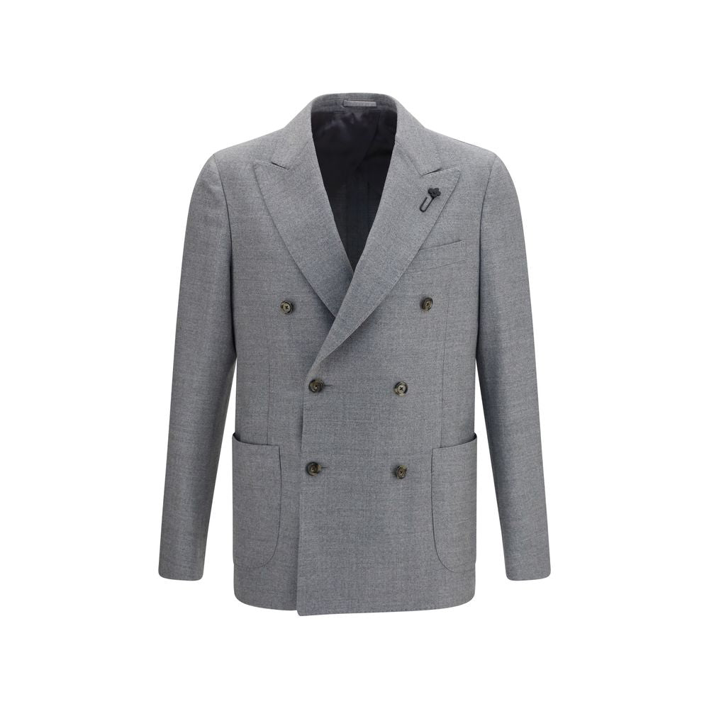 Graue Lammfelljacke Aries aus Wolle, durchgehend