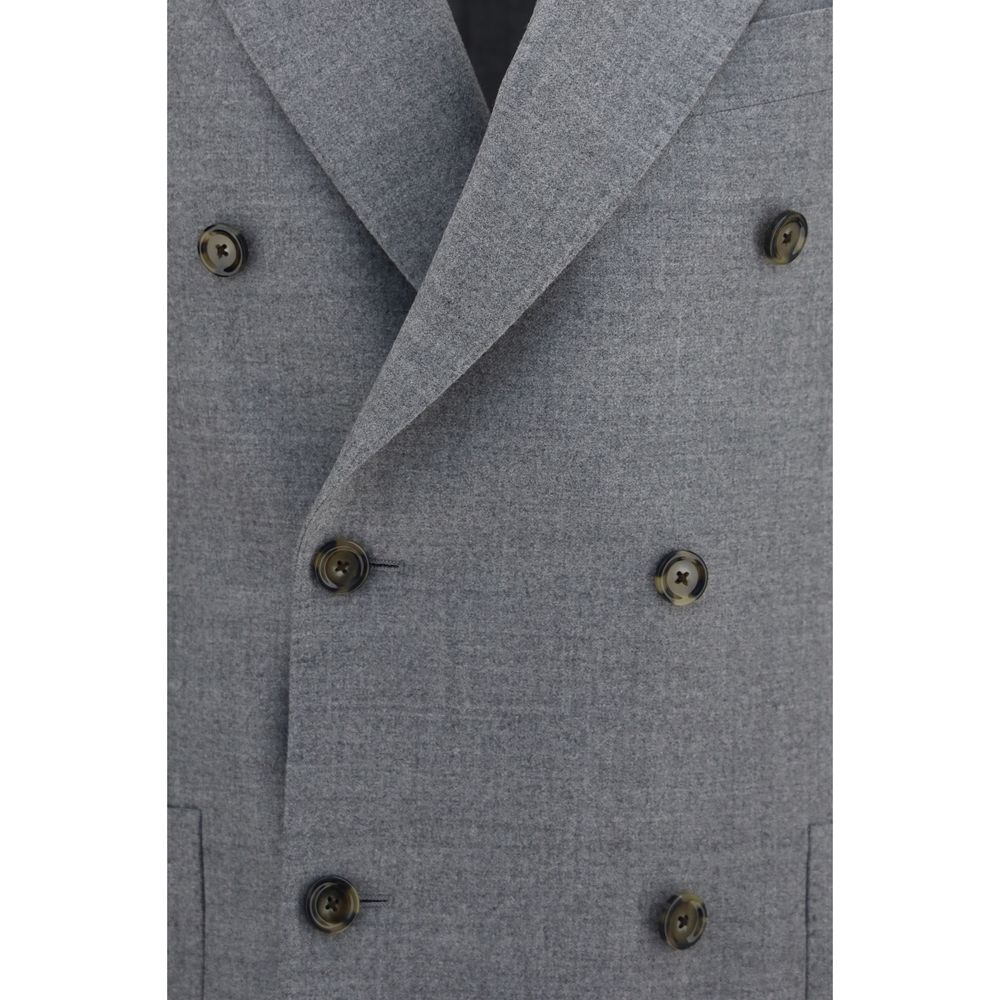 Graue Lammfelljacke Aries aus Wolle, durchgehend