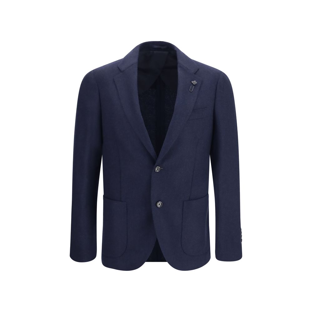 Blaue Jacke aus Lammwolle Aries