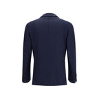 Blaue Jacke aus Lammwolle Aries