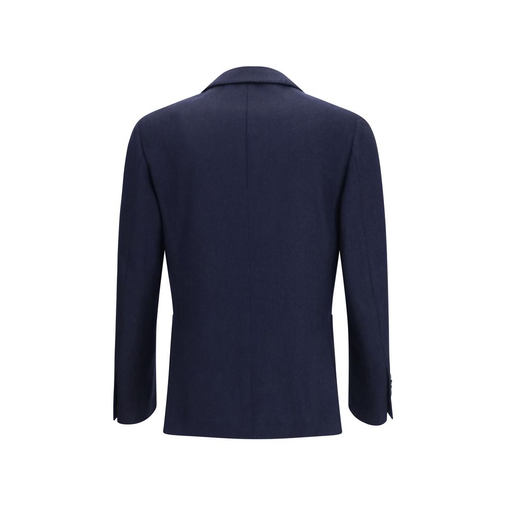 Blaue Jacke aus Lammwolle Aries