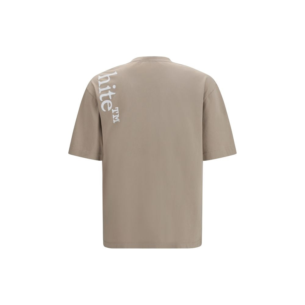 Beiges Baumwoll-T-Shirt