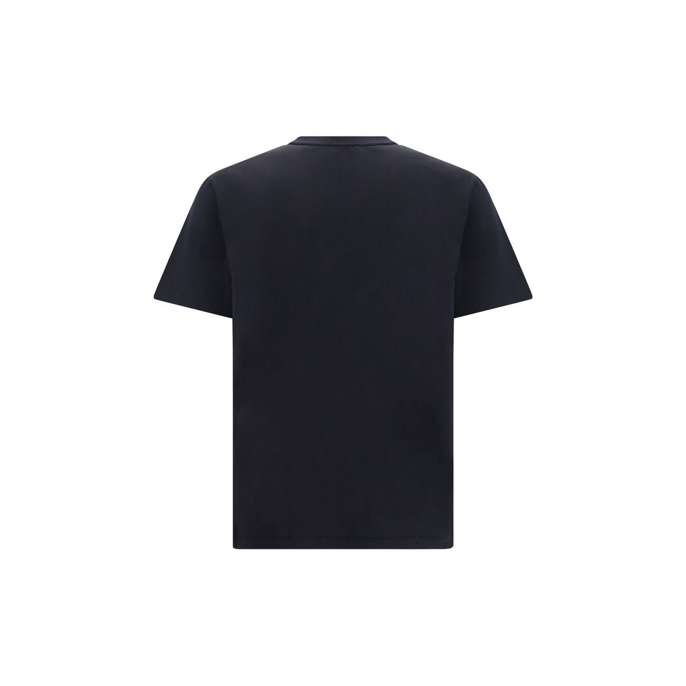 Schwarzes Baumwoll-T-Shirt