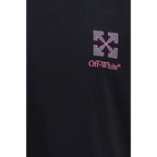 Schwarzes Baumwoll-T-Shirt