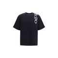 Schwarzes Baumwoll-T-Shirt