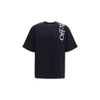 Schwarzes Baumwoll-T-Shirt