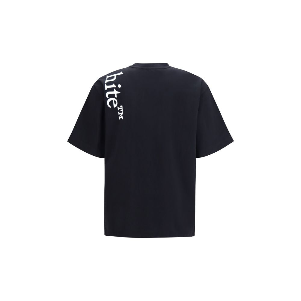 Schwarzes Baumwoll-T-Shirt