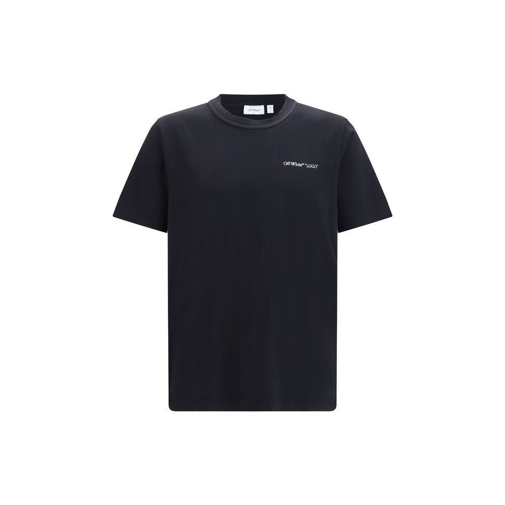 Schwarzes Baumwoll-T-Shirt