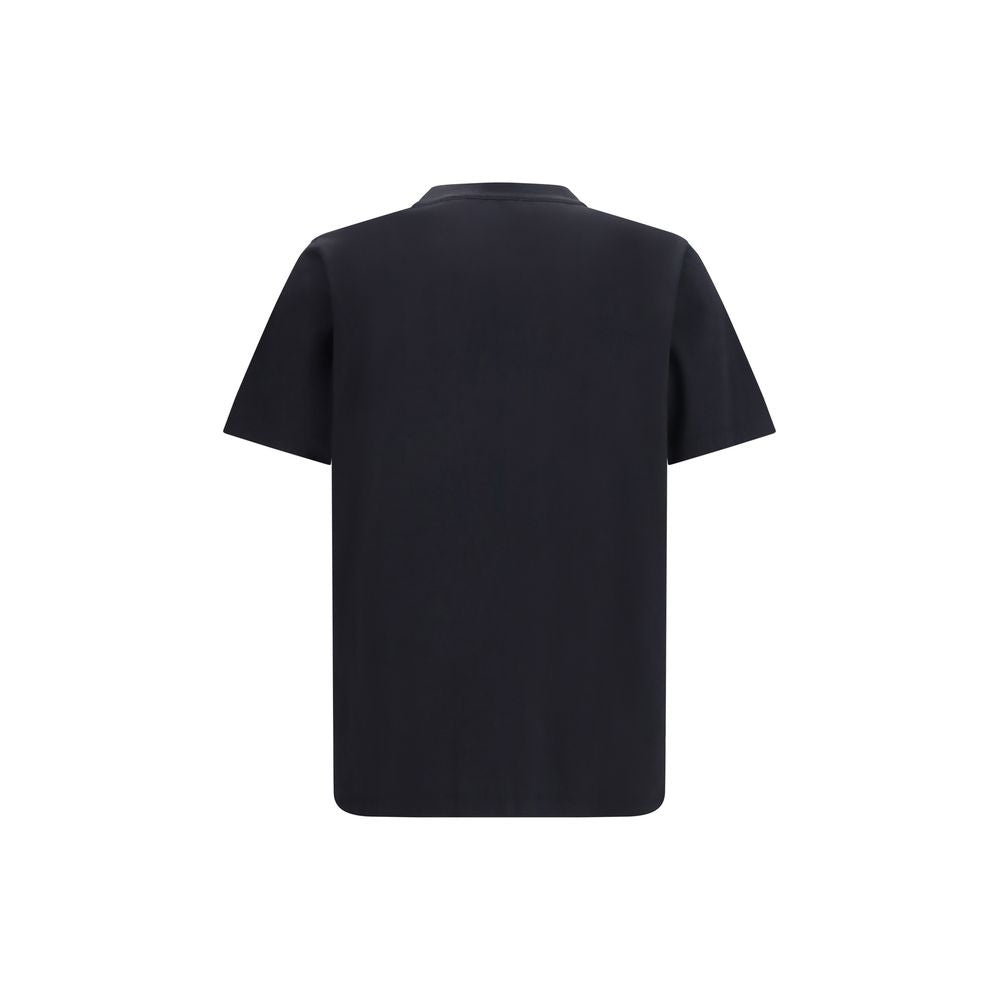 Schwarzes Baumwoll-T-Shirt