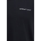 Schwarzes Baumwoll-T-Shirt