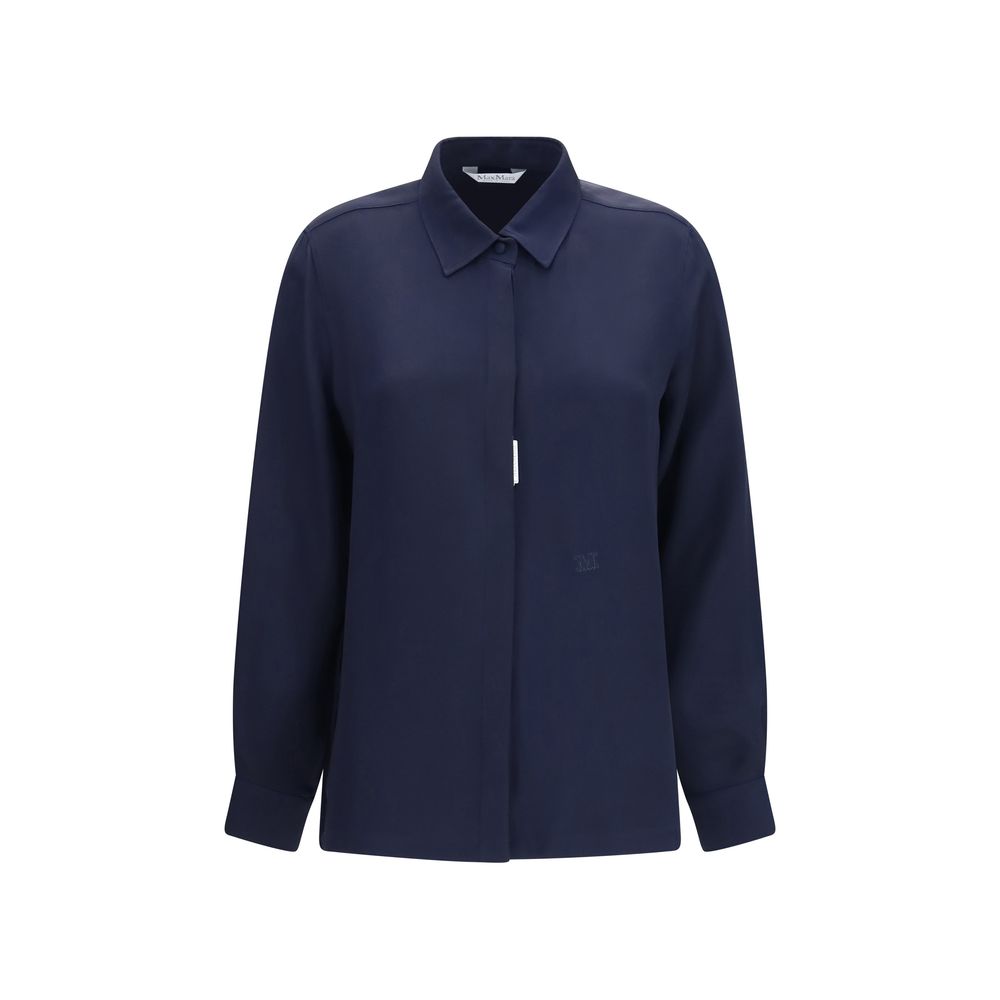 Blaues Seidenhemd Max Mara