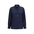 Blaues Seidenhemd Max Mara