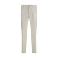 Beige Viscose Casual Pants