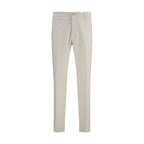 Beige Viscose Casual Pants