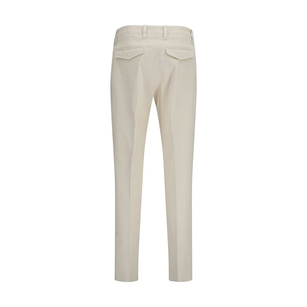 Beige Viscose Casual Pants
