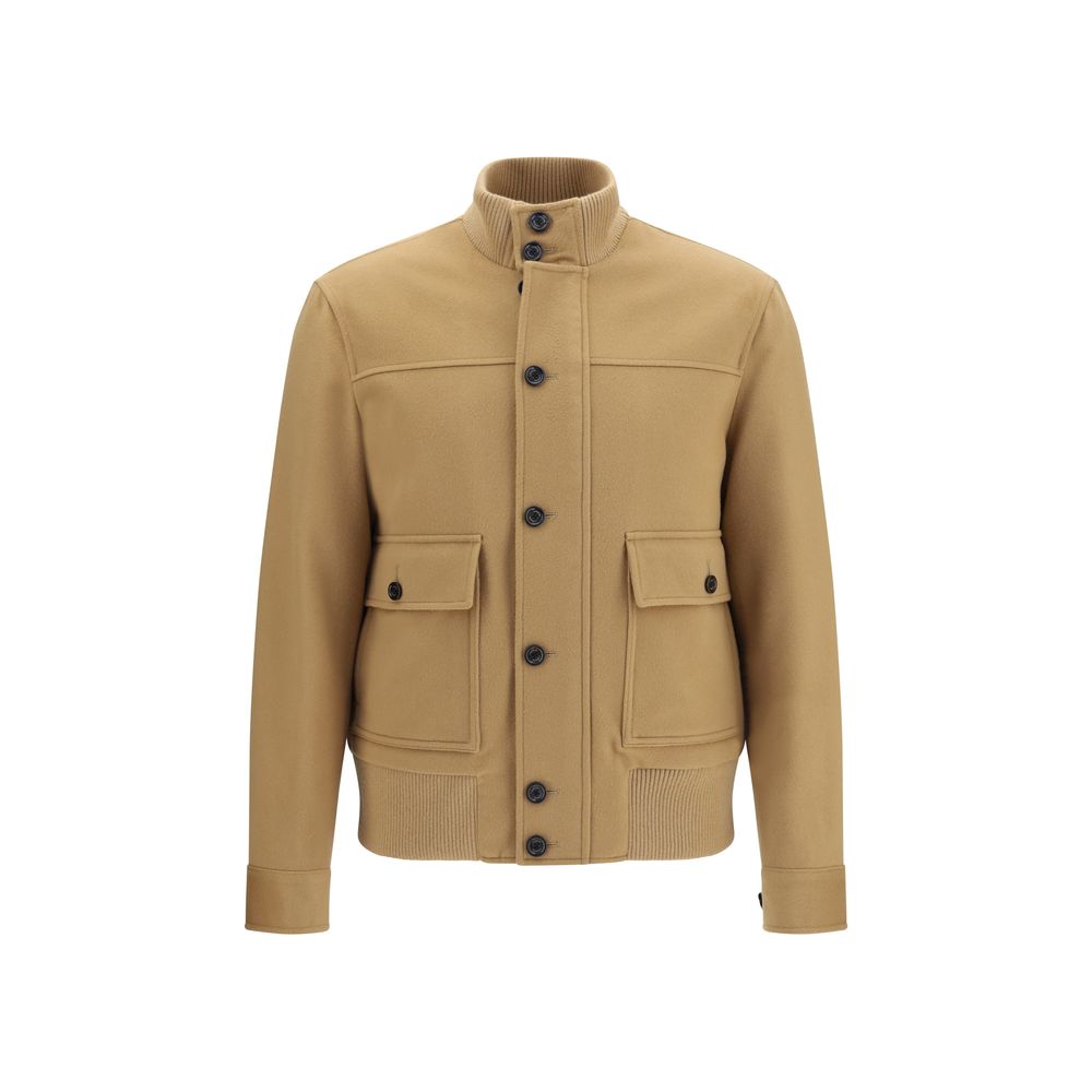 Beige Wool Oves Aries Full-Length Jacket