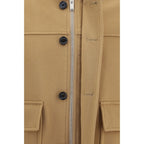 Beige Wool Oves Aries Full-Length Jacket