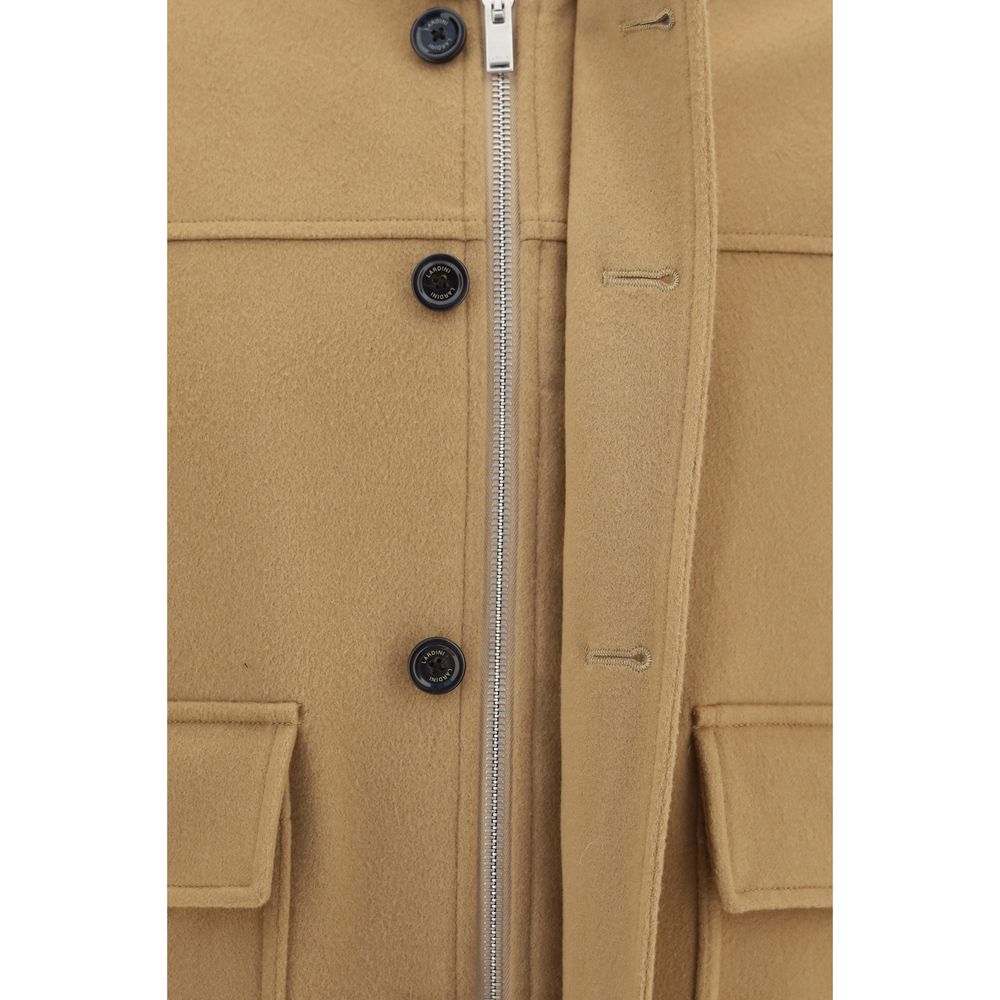 Beige Wool Oves Aries Full-Length Jacket