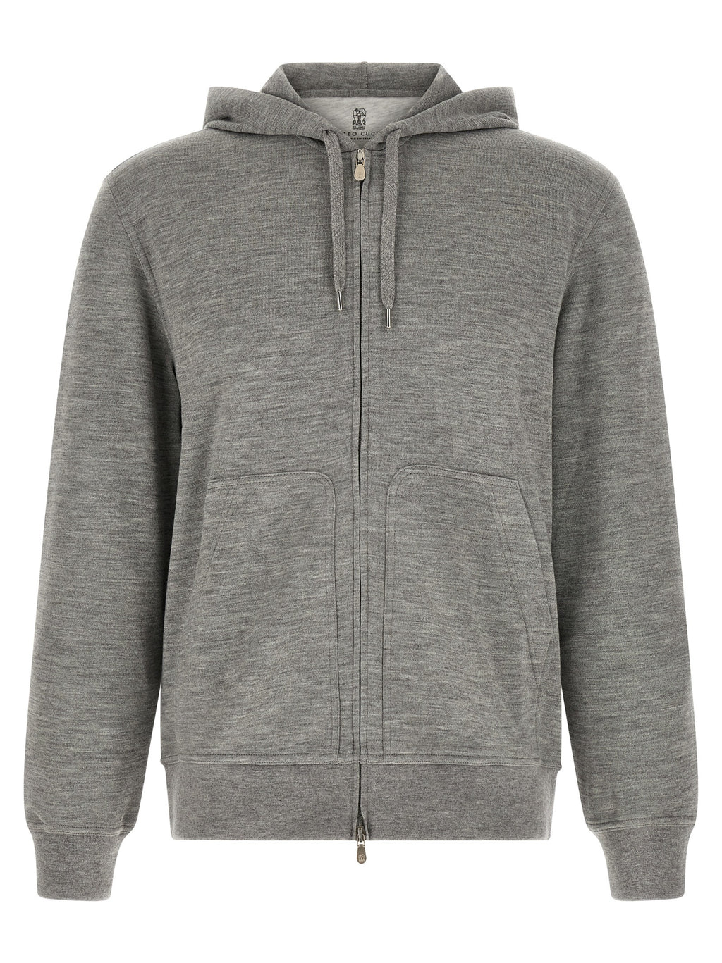Grauer Kaschmir-Pullover