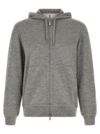 Grauer Kaschmir-Pullover