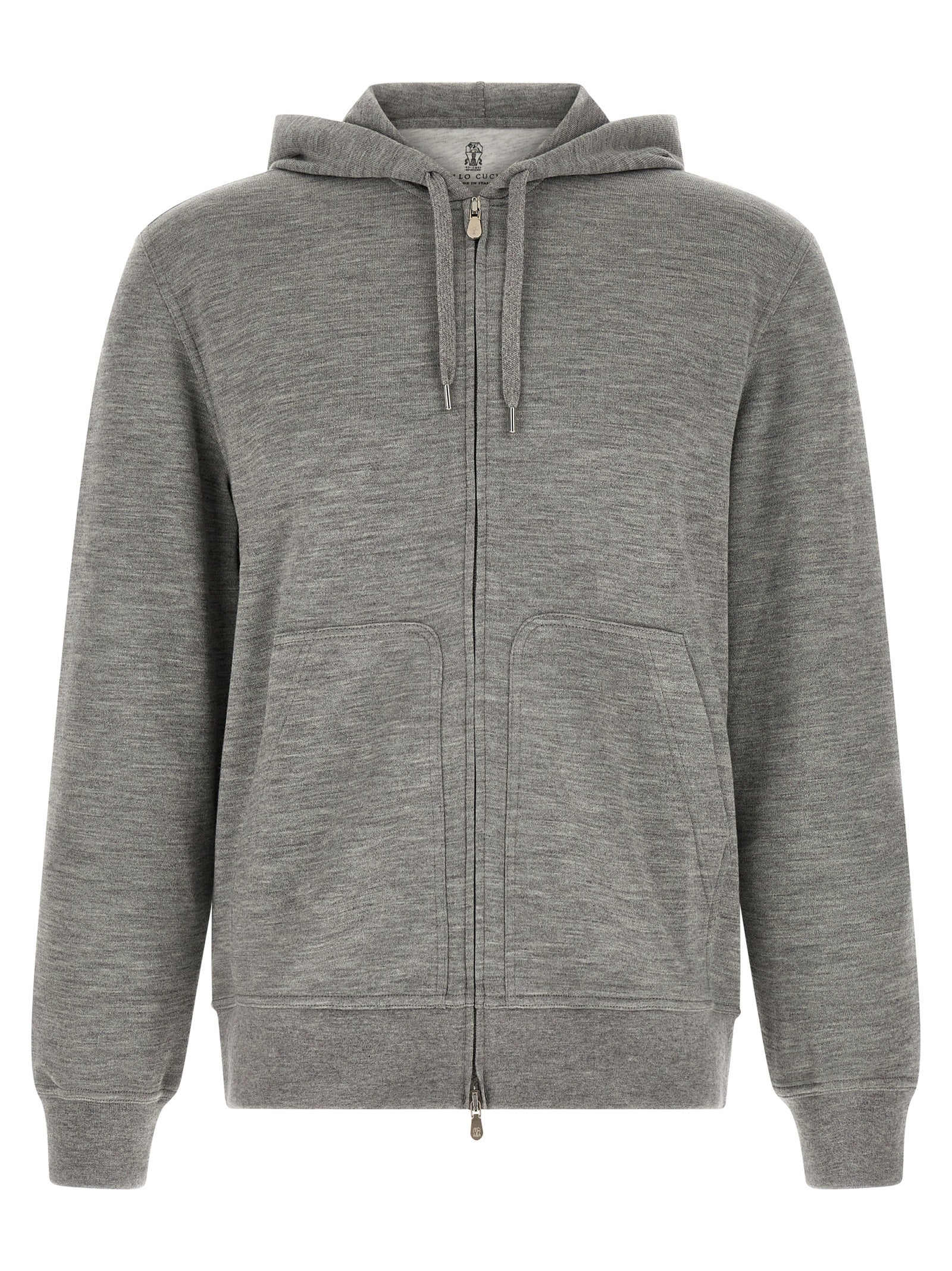 Grauer Kaschmir-Pullover