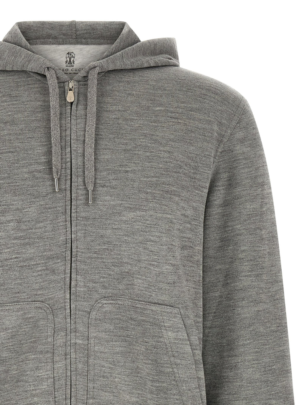 Grauer Kaschmir-Pullover