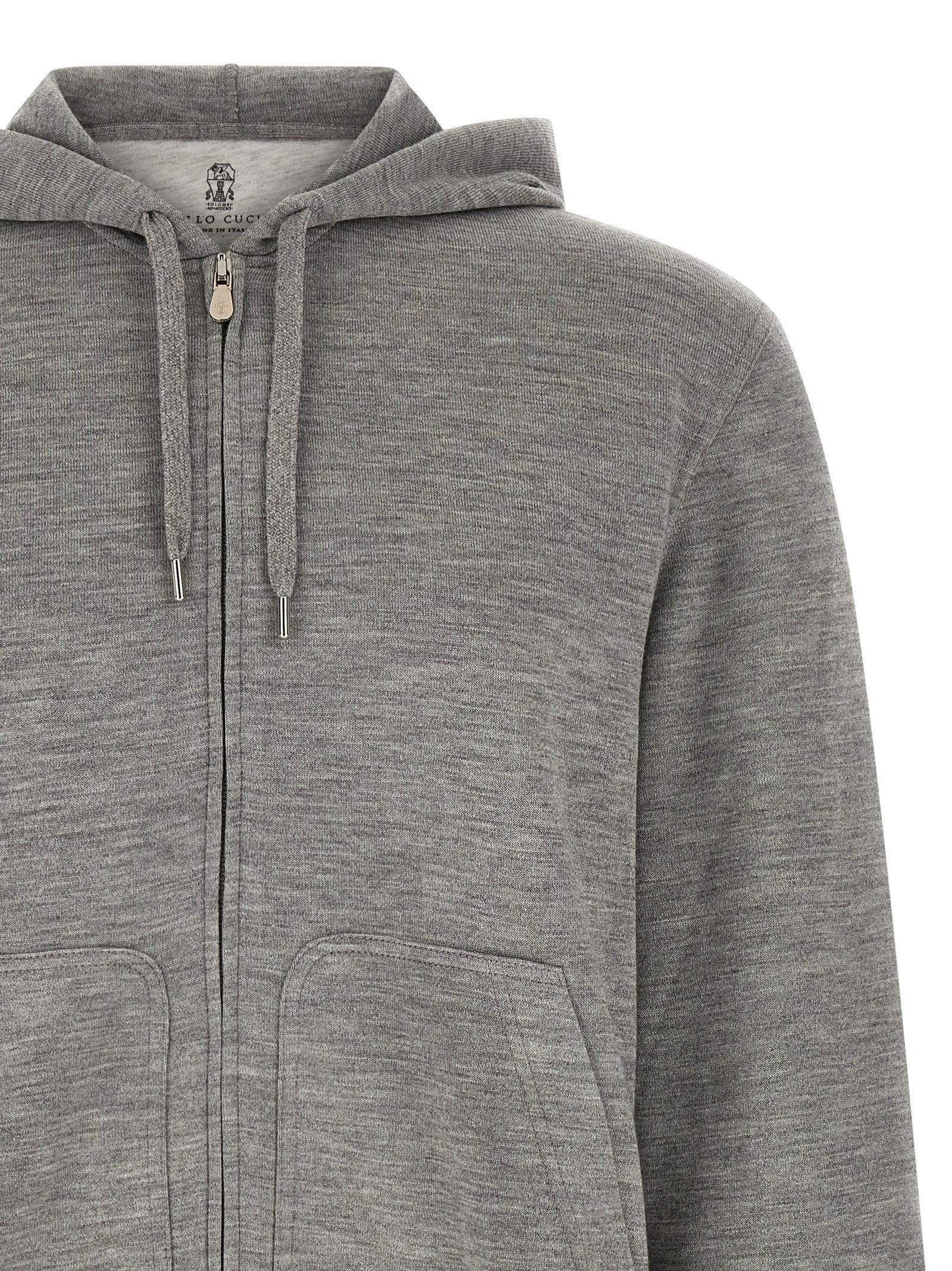 Grauer Kaschmir-Pullover
