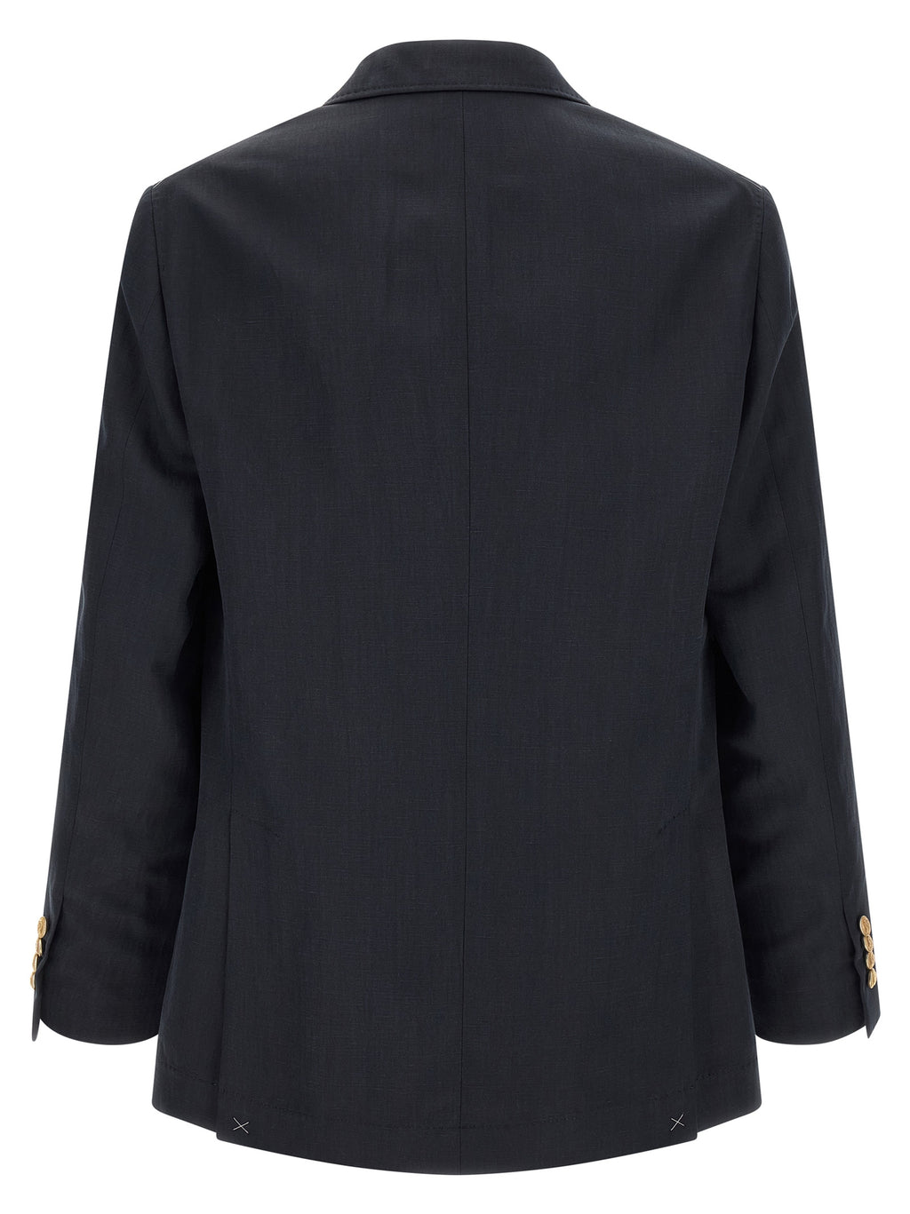 Blauer Seidenblazer