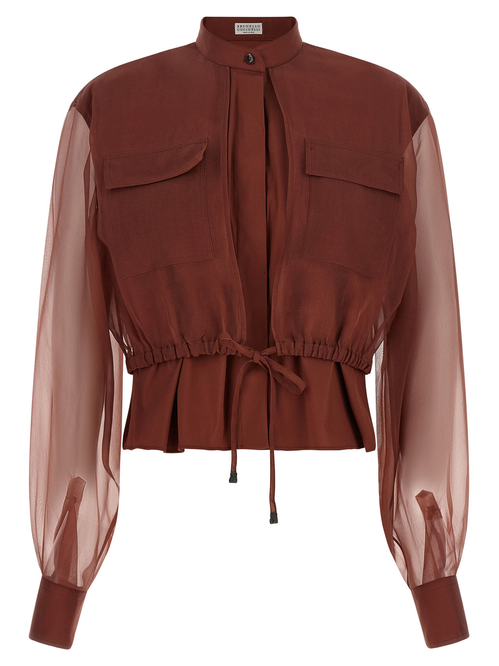 Braune Baumwollbluse