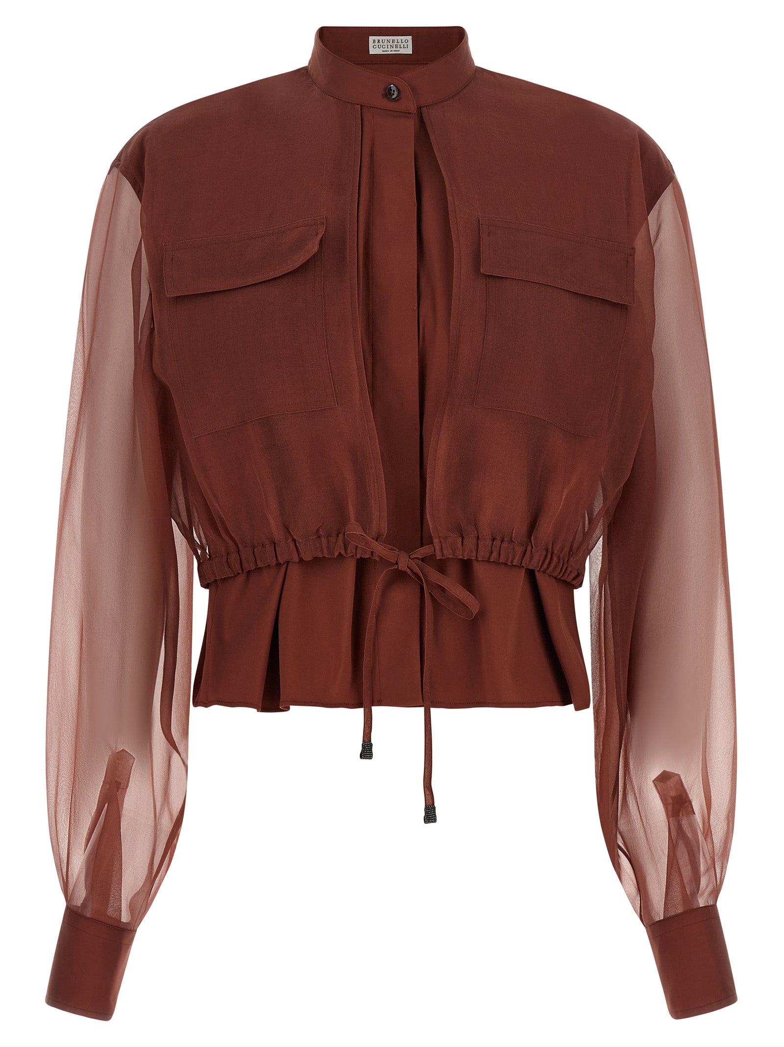 Braune Baumwollbluse