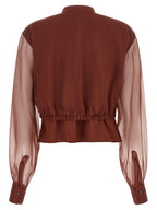 Braune Baumwollbluse