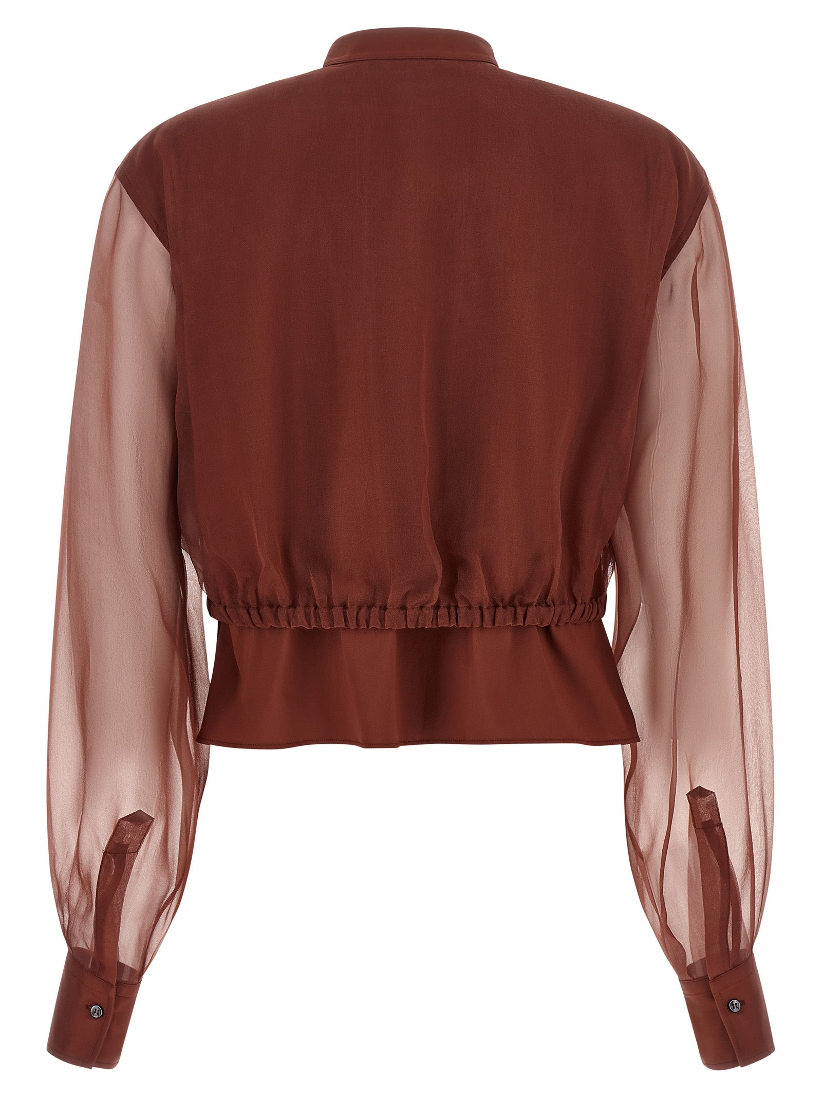 Braune Baumwollbluse