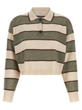 Mehrfarbiges Poloshirt aus reiner Schurwolle