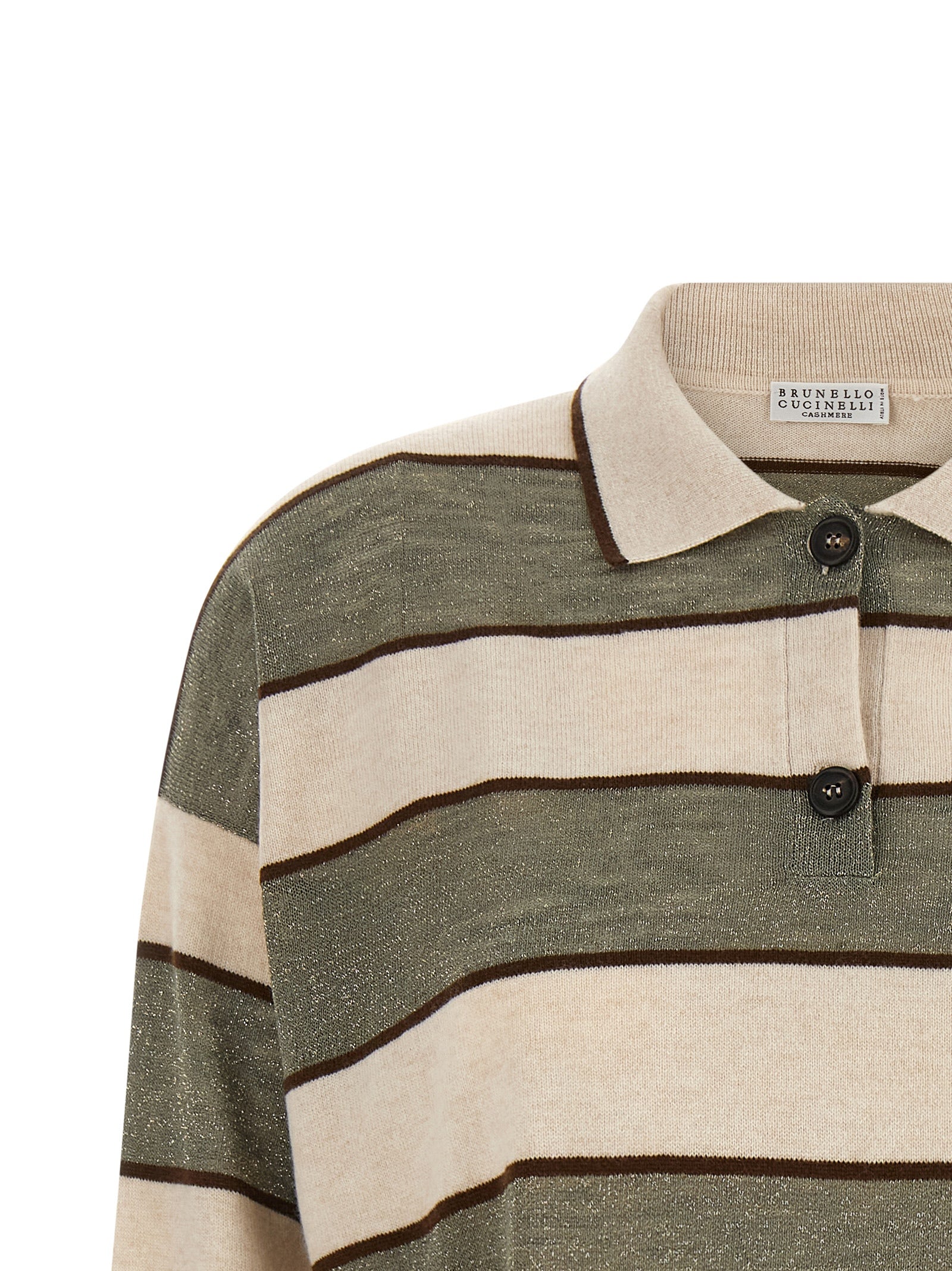 Mehrfarbiges Poloshirt aus reiner Schurwolle