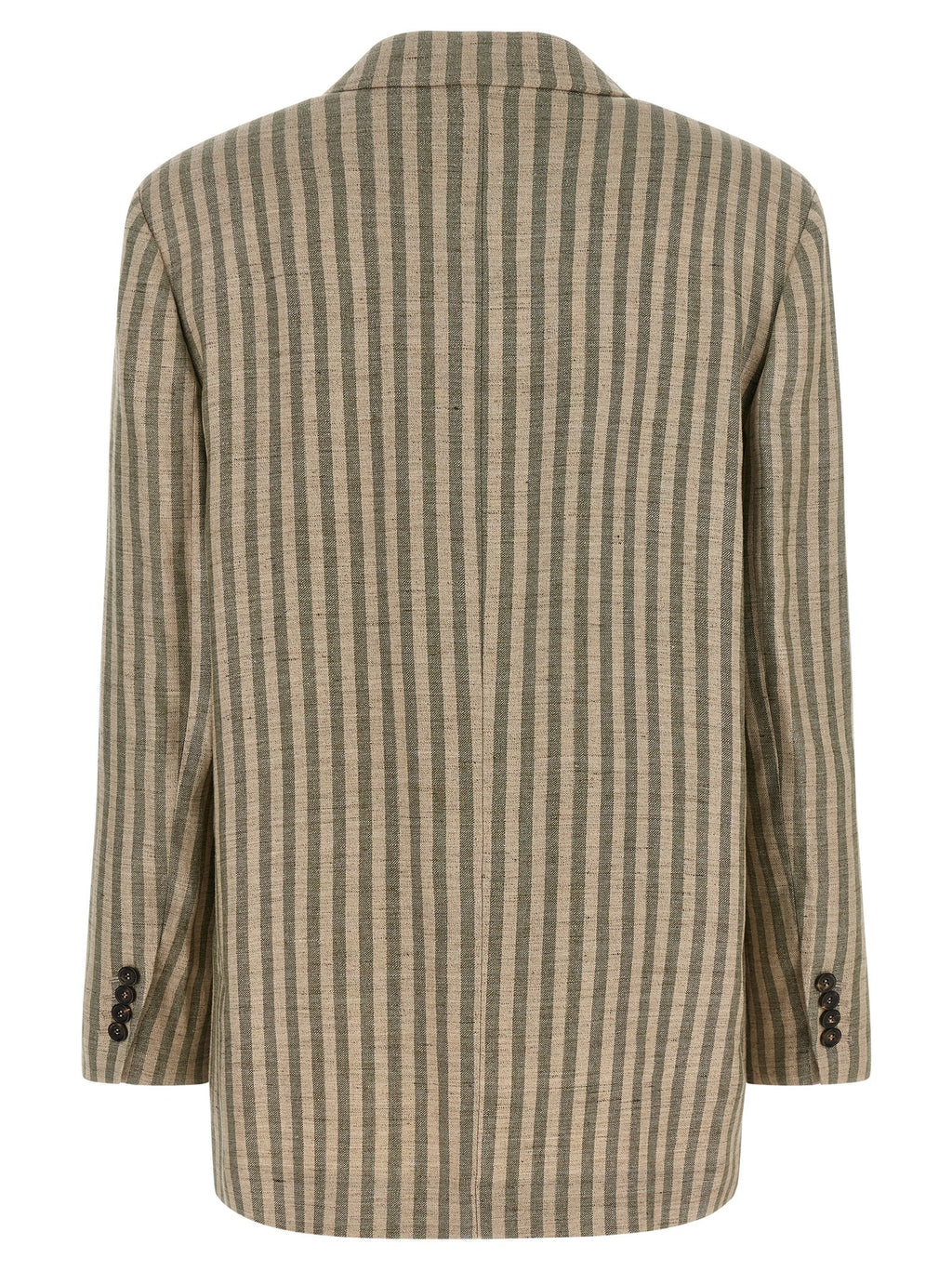 Zweifarbiger Leinenblazer