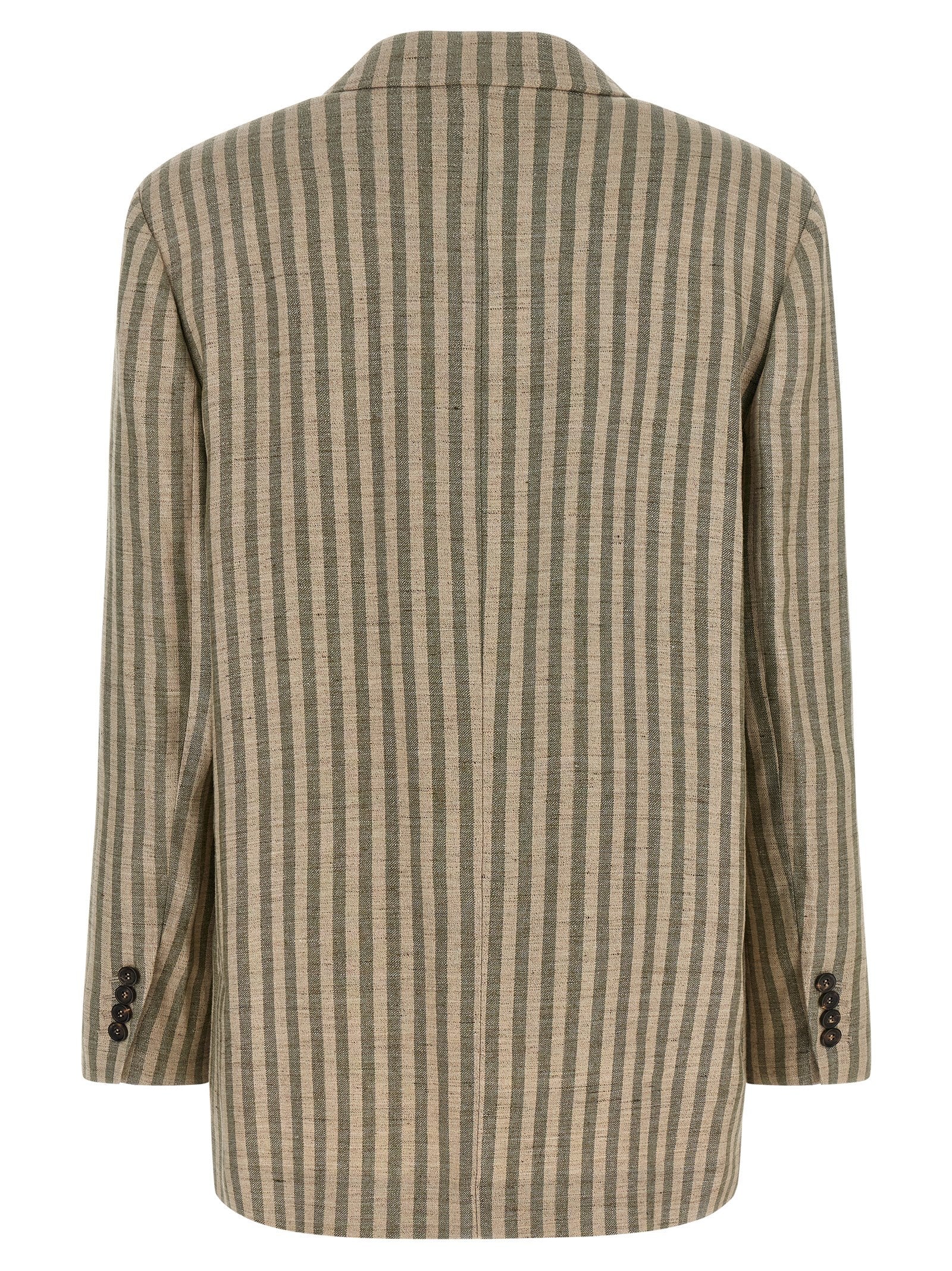 Zweifarbiger Leinenblazer