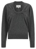 Grauer Cardigan aus reiner Schurwolle