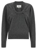 Grauer Cardigan aus reiner Schurwolle