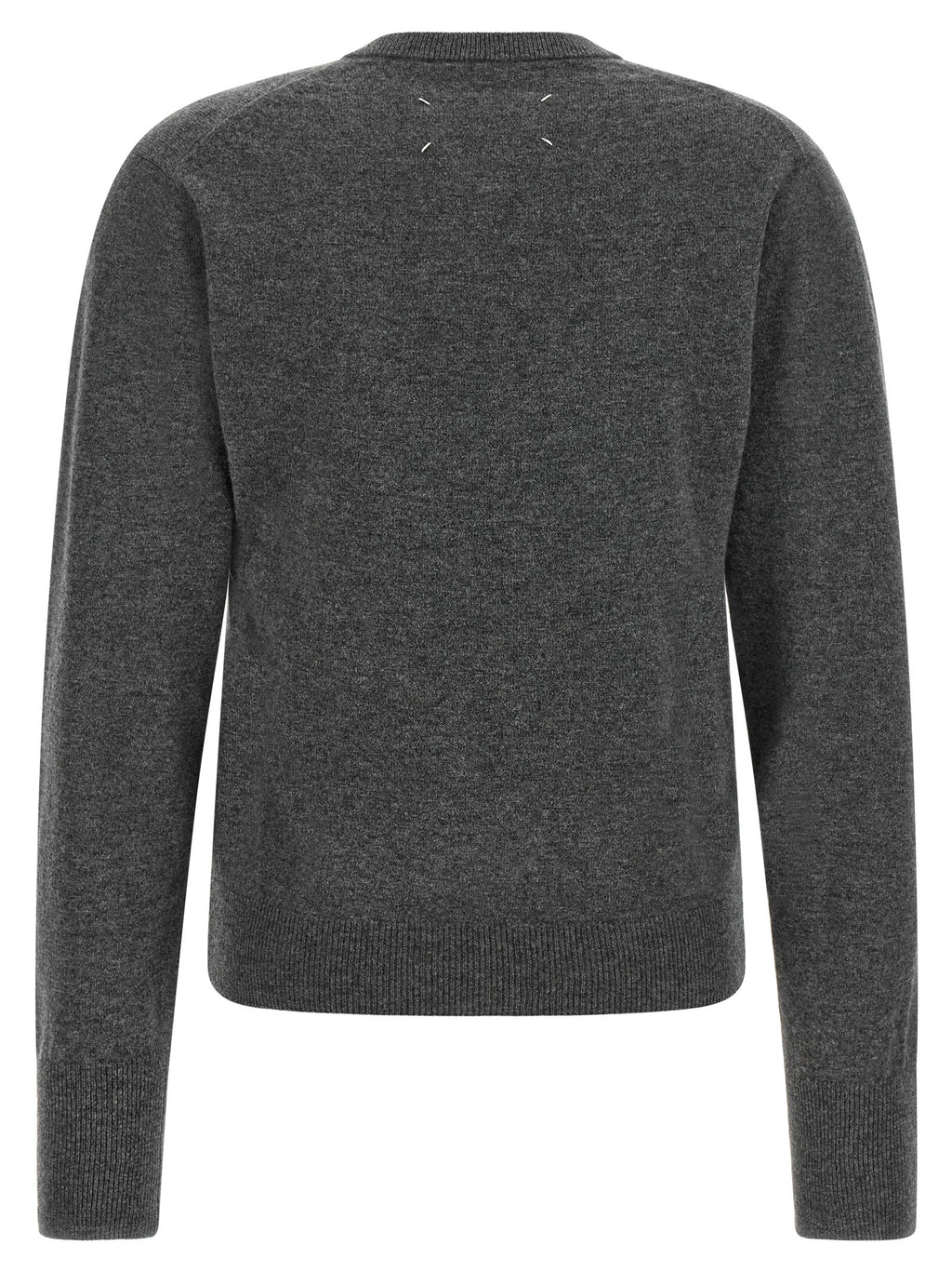 Grauer Cardigan aus reiner Schurwolle