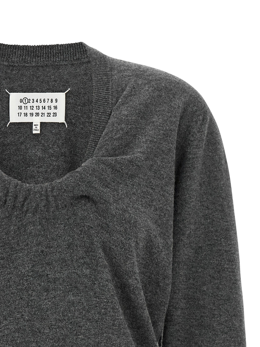 Grauer Cardigan aus reiner Schurwolle