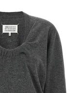 Grauer Cardigan aus reiner Schurwolle