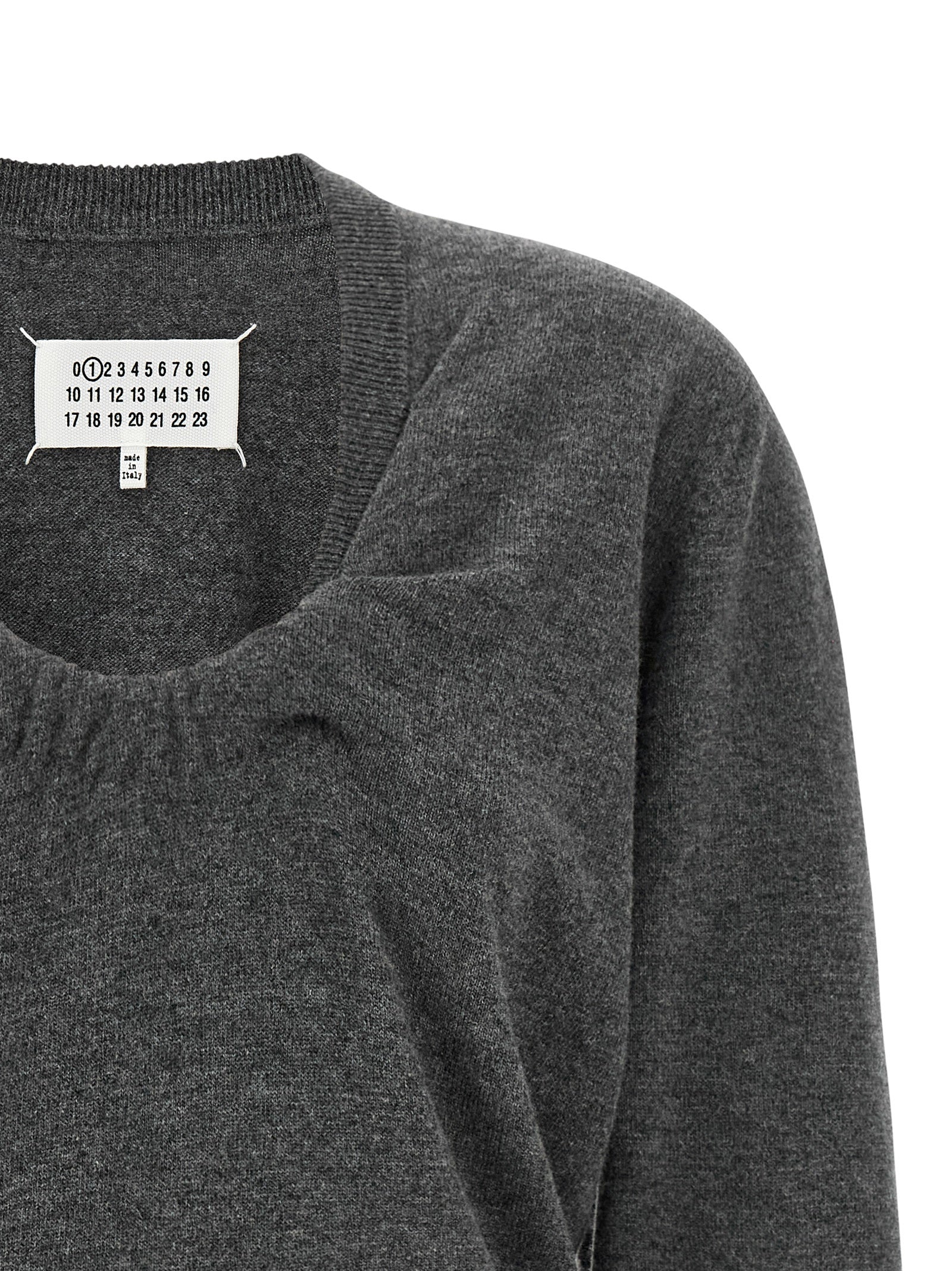 Grauer Cardigan aus reiner Schurwolle