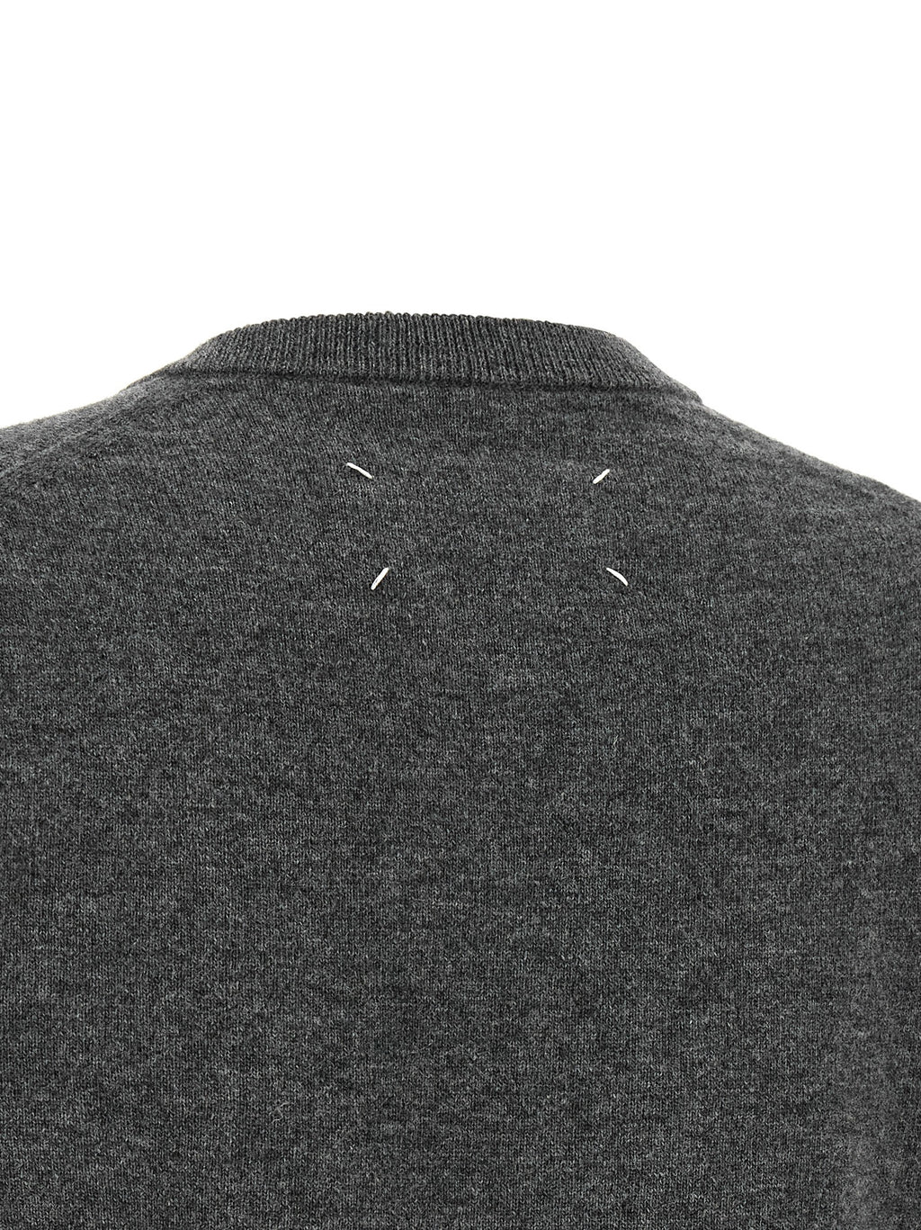 Grauer Cardigan aus reiner Schurwolle