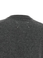 Grauer Cardigan aus reiner Schurwolle