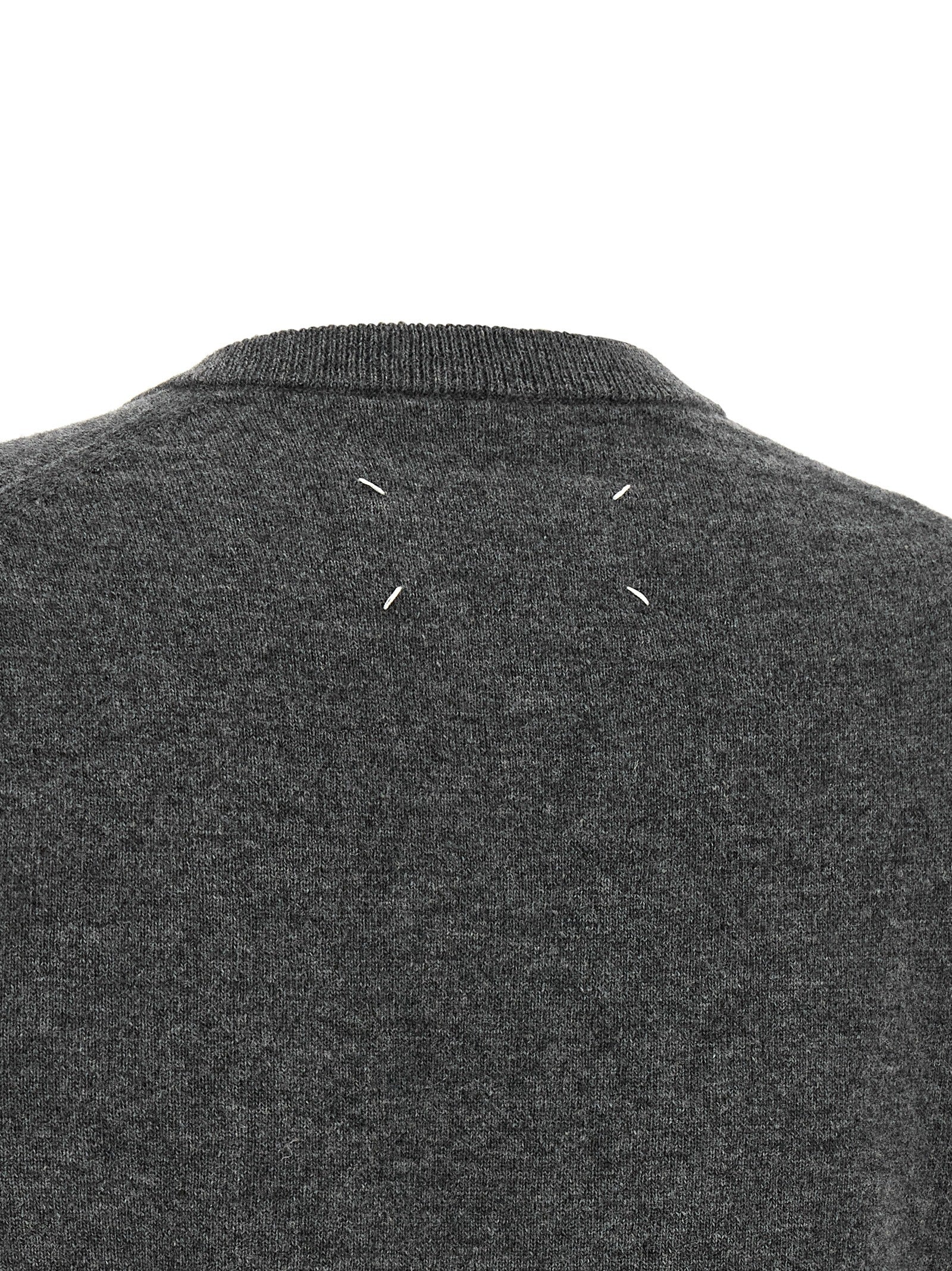 Grauer Cardigan aus reiner Schurwolle