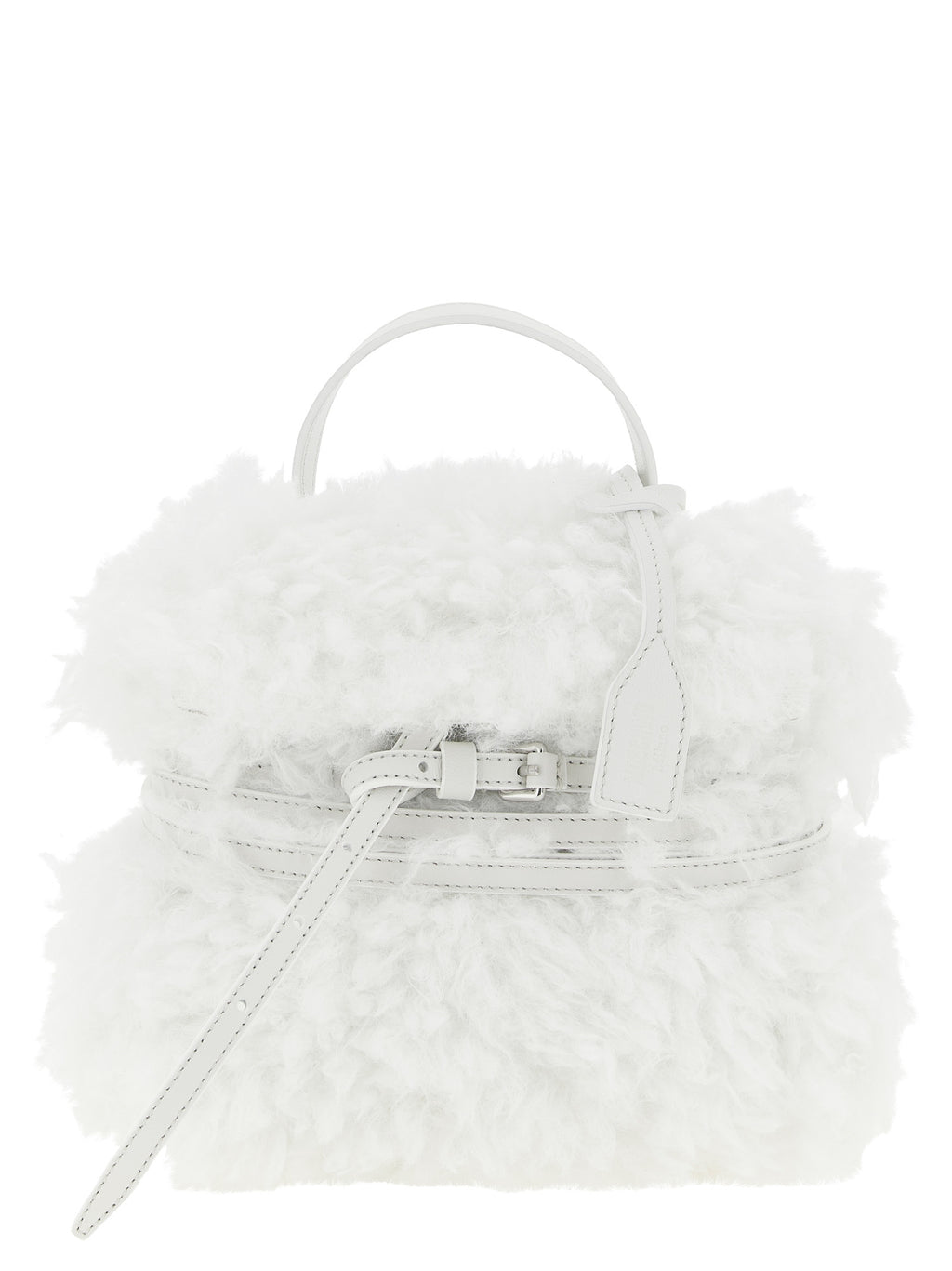 Weiße Ledertasche