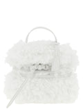 Weiße Ledertasche