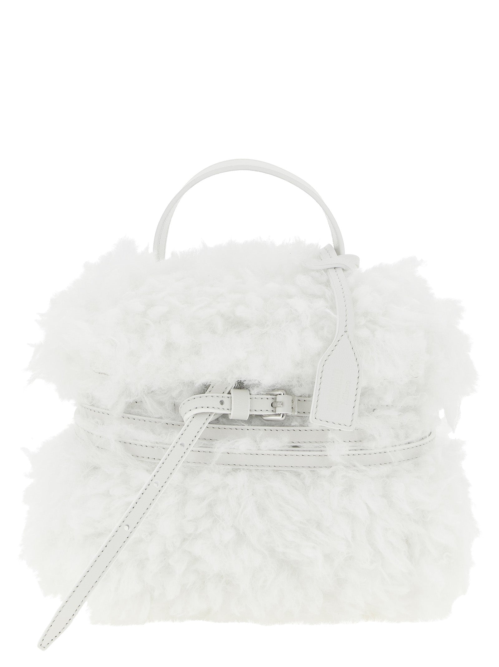 Weiße Ledertasche