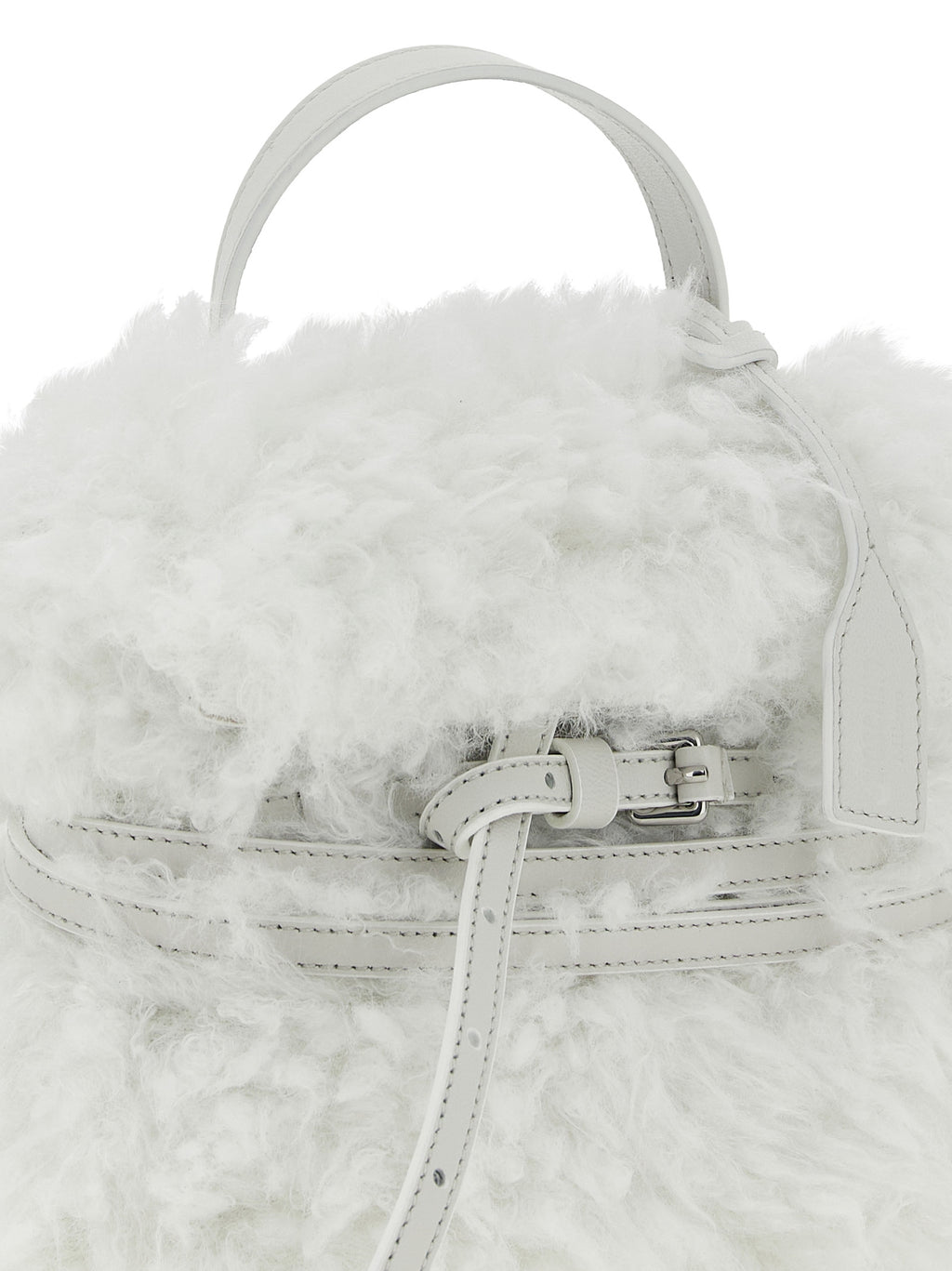 Weiße Ledertasche