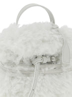 Weiße Ledertasche